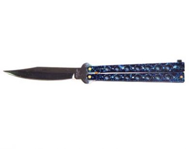 Blue Butterfly Knife