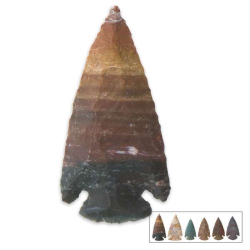 1" Jasper Agate Arrowheads Dozen