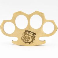 100% Pure Brass Knuckles Belt Buckle Paper Weight Bulldog