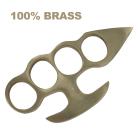 100% Real Brass Knuckles Belt Buckle Paperweight Side Point