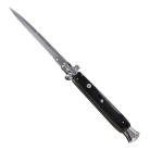 12.5" Black Switchblade Stiletto Automatic Knife Satin Bayo
