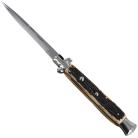 12.5" Faux Stag Switchblade Stiletto Automatic Knife Satin Bayo