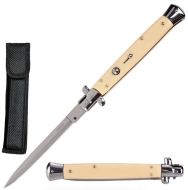 13" Big Boy Imitation Ivory Auto Italian Stiletto Switch Blade (MASSIVE KNIFE)