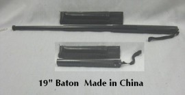 19 inch all black police baton bat013bk