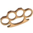 2.8 Ounce Brass Knuckles Belt Buckle Paperweight Gold