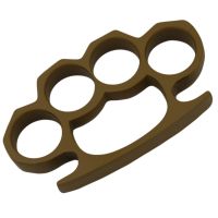 2.8 Ounce Brass Knuckles Belt Buckle Paperweight Tan