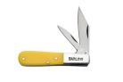 2 bladed yellow bone handle barlow folding knife RE5023YW