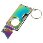 3.5" Defender Mini Keychain Folding Knife Rainbow