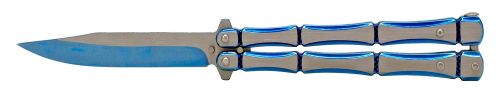 5" Blue Bones Heavy Butterfly Knife Clip Point Balisong