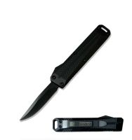5" Great Deal Black D/A OTF Automatic Knife Drop Point Black Plain