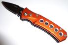 5.25" Mini Holes Orange Automatic Knife