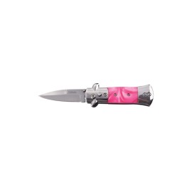 5" Mini Milano Stiletto Automatic Knife Pink Pearl