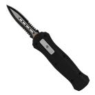 5.5" Mini OTF Black Automatic Knife Dagger Serrated