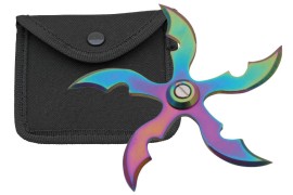 5 blade weighted throwing star rainbow fb0010rb