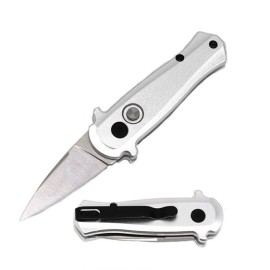 5.25" Open CNC Aluminum Handle Mini Auto Switch Blade Knife