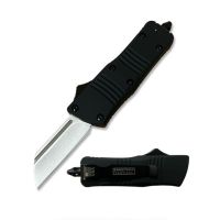 5.5" Open Wasp Mini Black Automatic D/A OTF Knife Cleaver Point Blade