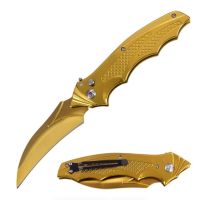 9.5" Open Gold Automatic Switch Blade Bat Knife