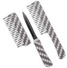 6" Concealed Knife Comb Grey Checker Black Dagger