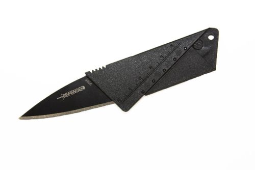 6 Inch Wallet Card Black Folding Knife