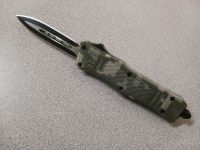 6.5" Delta Force Digital Camo D/A OTF Automatic Knife Dagger Point Two Tone Plain