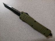 6.5" Delta Force OD Green D/A OTF Automatic Knife Tanto Point Two Tone Plain