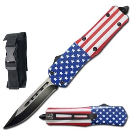 7" American Flag Tactical Recon D/A OTF Combat Knife