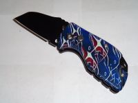 7" Mini Confederate Stars Sheeps Foot Automatic Knife