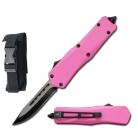 7" Street Stalker Out Of The Front Pink OTF Knife Drop Point Blade