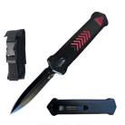 7.5" Red Arrows Automatic Dagger Point Blade D/A OTF Knife