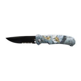 8" Eagle Side Opening Automatic Knife Clip Point Serrated