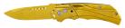 8.25" Heavy Gold Automatic Knife Gold Drop Point