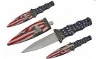 8 Inch USA Eagle Star Flag Boot Knife Dagger