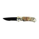 8" Leopard Automatic Knife Clip Point Serrated Switchblade