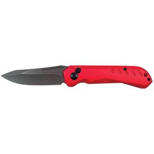 8" Lightweight CNC Machined Switchblade with Clip Point Blade Red