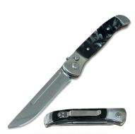 8" Open Everyday Carry Clip Point Auto Switchblade Knife Black Pearl