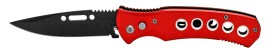 8.25" Pocket Holes Automatic Knife Red