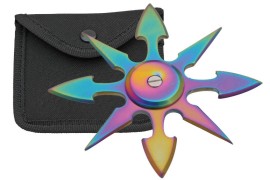 8 blade weighted throwing star rainbow fb0015rb