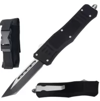 8.25" Black Tracker D/A OTF Automatic Knife Tanto Two Tone
