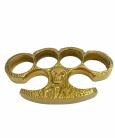 8.5 Ounce Skull Head FTW Brass Knuckles Paperweight