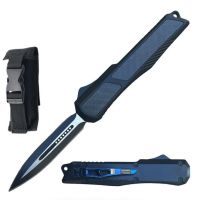 8.5" Stealth Guardian D/A OTF Knife with Carbon Fiber Inlay Black