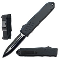 9" Black Havoc OTF Dual Action Automatic Knife Two Tone Dagger