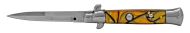 9" Bumble Bee Yellow Stiletto Automatic Knife Bayo