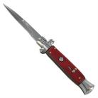 9.5" Classic Red Wood Stiletto Automatic Knife Bayo