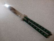 9" Green Marble Heavyweight Butterfly Knife
