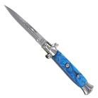 9.5 Inch Pearl Blue Stiletto Automatic Knife Bayo