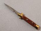 9.5 Inch Rosewood Gold Stiletto Automatic Knife Bayo