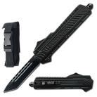 9" Midnight OPS Military OTF Dual Action Automatic Knife Black Tanto Blade