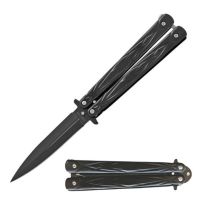9" Overall Length Black Butterfly Sudden Fatality Tribal Knife