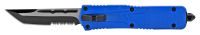 9 Inch Sky Flyer Blue OTF Automatic Knife Black Tanto Serrated