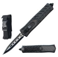 9" Tactical Carbon Fiber Out Of The Front D/A OTF Knife